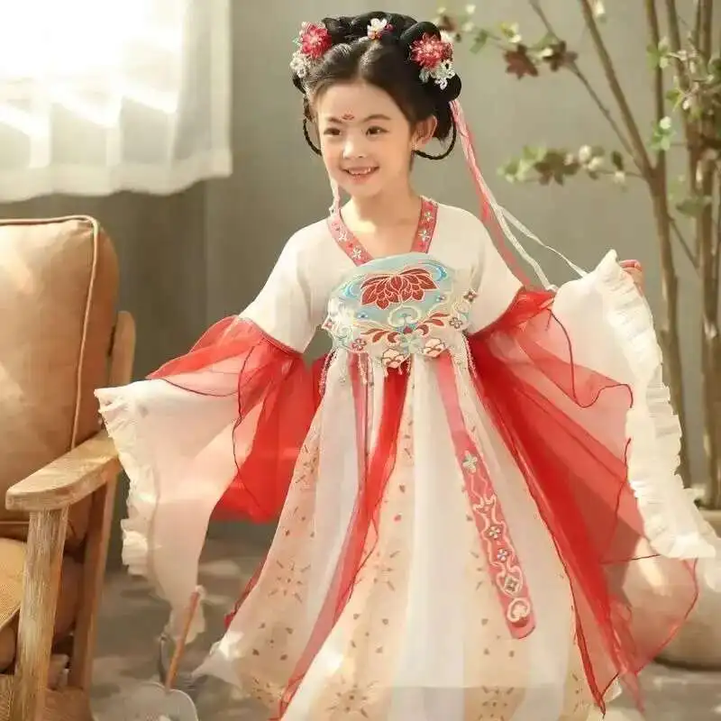 Ancient Kids Traditional Dresses Chinese Outfit Girls Costume Folk Dance Performance Hanfu Dress for Children Hanfu set
Ancient Kids Traditional Dresses Chinese Outfit Girls Costume Folk Dance Performance Hanfu Dress for Children Hanfu set