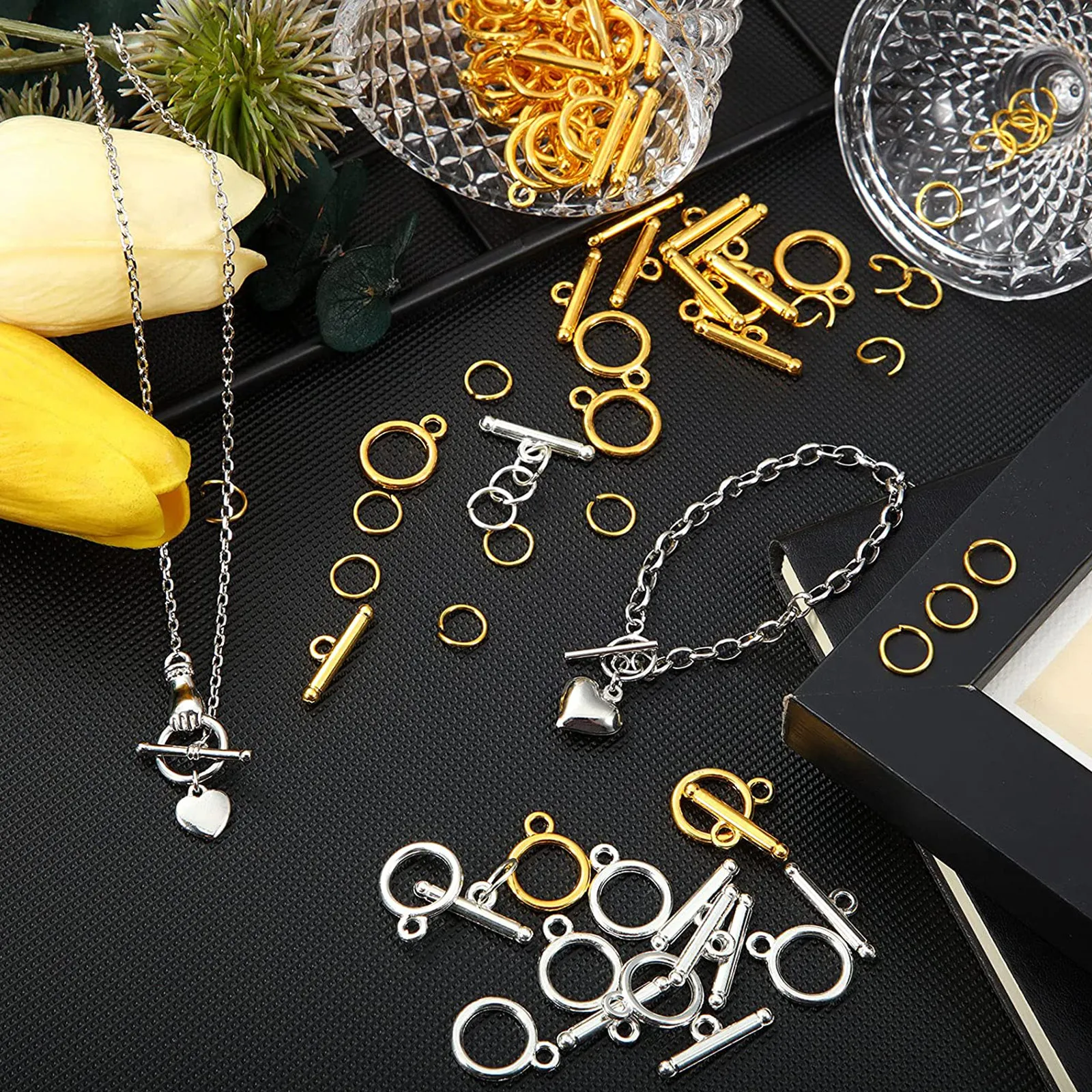 120Sets Alloy Necklace Clasps Jewelry Connectors Durable Shiny Toggle Easy Install Jewelry Clasps Necklace Clasp
120Sets Alloy Necklace Clasps Jewelry Connectors Durable Shiny Toggle Easy Install Jewelry Clasps Necklace Clasp