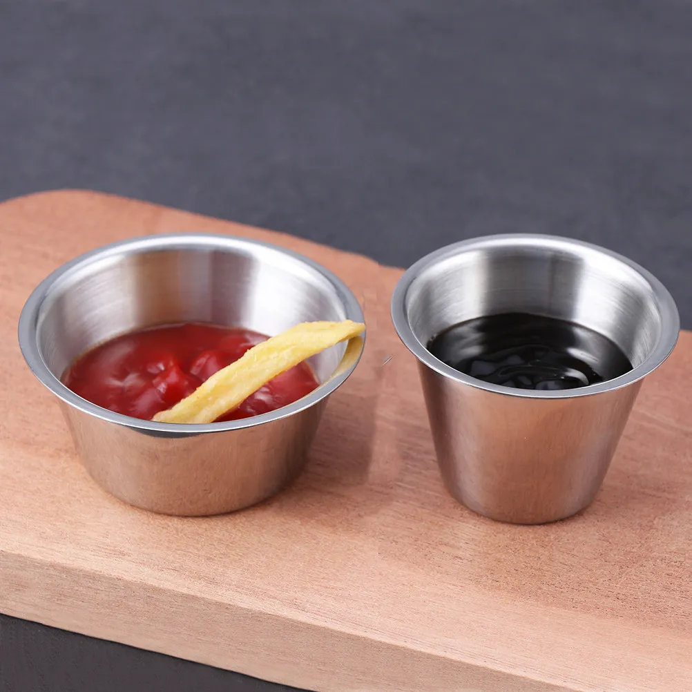 4Pcs Food Grade Stainless Steel Dipping Bowl Sauce Cup Seasoning Dish for Olive Oil Chutney Butter Nuts Fruits Custard Jellies
4Pcs Food Grade Stainless Steel Dipping Bowl Sauce Cup Seasoning Dish for Olive Oil Chutney Butter Nuts Fruits Custard Jellies