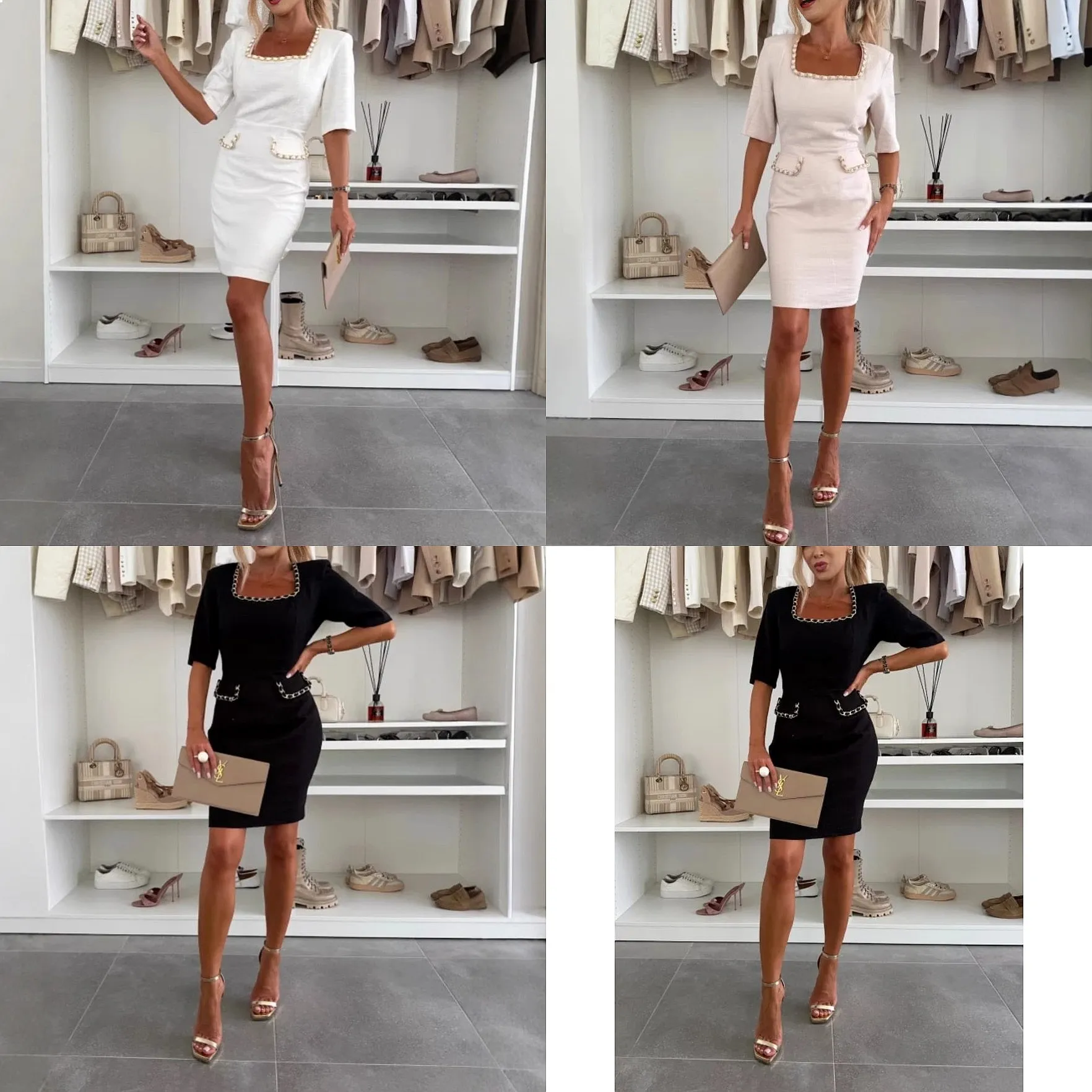 Elegant Slim Fit U Neck Short Sleeve Dress Spring Summer Dresses Women Fashion Bodycon Jumpsuit Blouse Top
Elegant Slim Fit U Neck Short Sleeve Dress Spring Summer Dresses Women Fashion Bodycon Jumpsuit Blouse Top