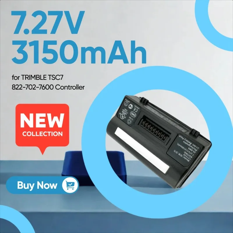 7.27V 3150mAh Replacement Battery 121300 121320 for TRIMBLE TSC7 822-702-7600 Controller
7.27V 3150mAh Replacement Battery 121300 121320 for TRIMBLE TSC7 822-702-7600 Controller
