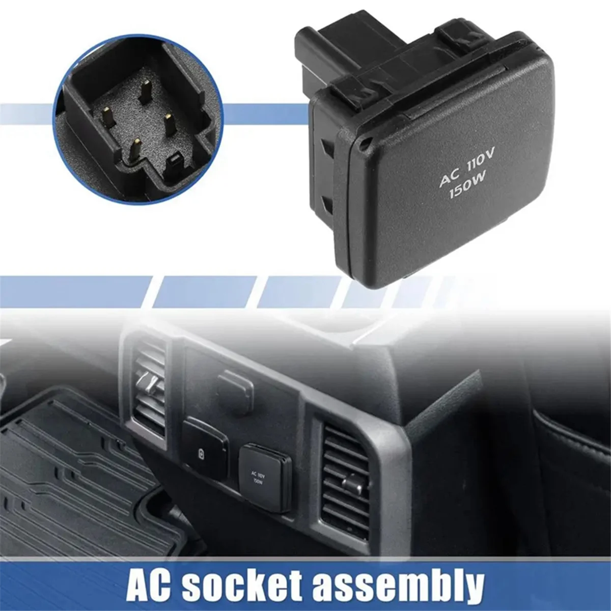 #557D Rear Center Console Power Outlet Plug 110V 150W USB Outlet Socket for Ford F-250 F-350 Super Duty BC3Z-19N236-A (Black)
#557D Rear Center Console Power Outlet Plug 110V 150W USB Outlet Socket for Ford F-250 F-350 Super Duty BC3Z-19N236-A (Black)