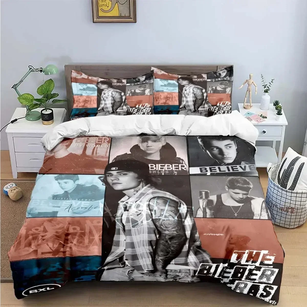 Pop Singer J-Justin Bieber Printing Bedding Set Duvet Cover Comforter Bed Youth Kids Girl Boys Birthday Gift
Pop Singer J-Justin Bieber Printing Bedding Set Duvet Cover Comforter Bed Youth Kids Girl Boys Birthday Gift
