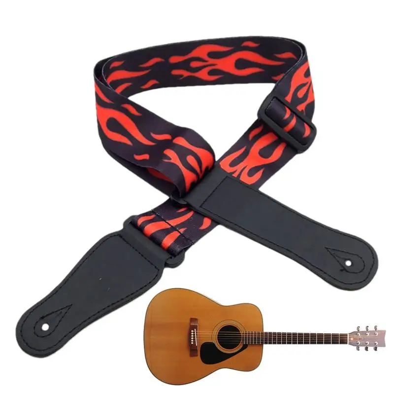 Guitar Belt Adjustable Length Folk Classical Polyester Strap Widened Musical Instrument Accessories With Fashionable Flame
Guitar Belt Adjustable Length Folk Classical Polyester Strap Widened Musical Instrument Accessories With Fashionable Flame