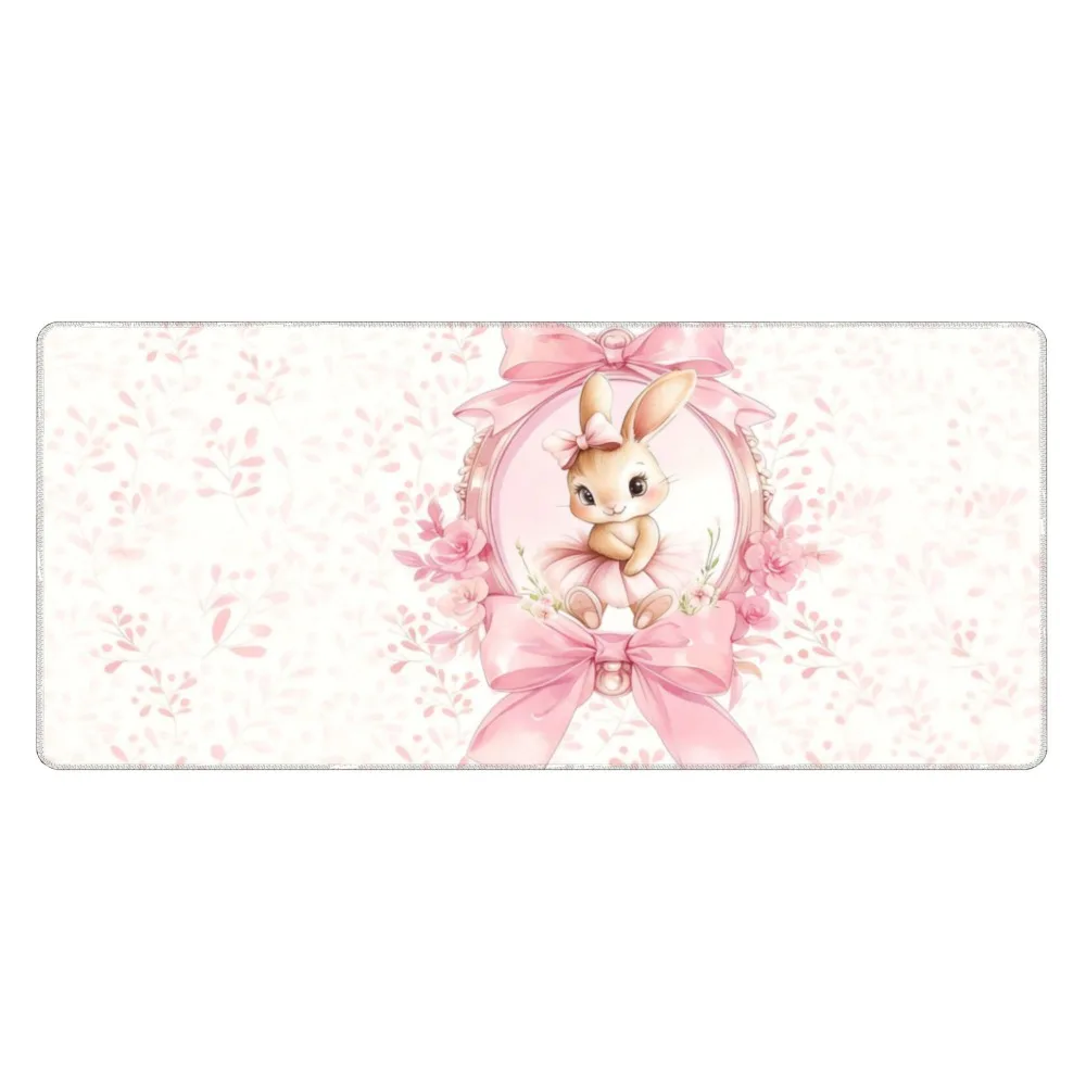 Cute Kawaii Ballerina Bunny Large Mouse Pad, Pink Floral Rabbit Extended Desk Mat
Cute Kawaii Ballerina Bunny Large Mouse Pad, Pink Floral Rabbit Extended Desk Mat