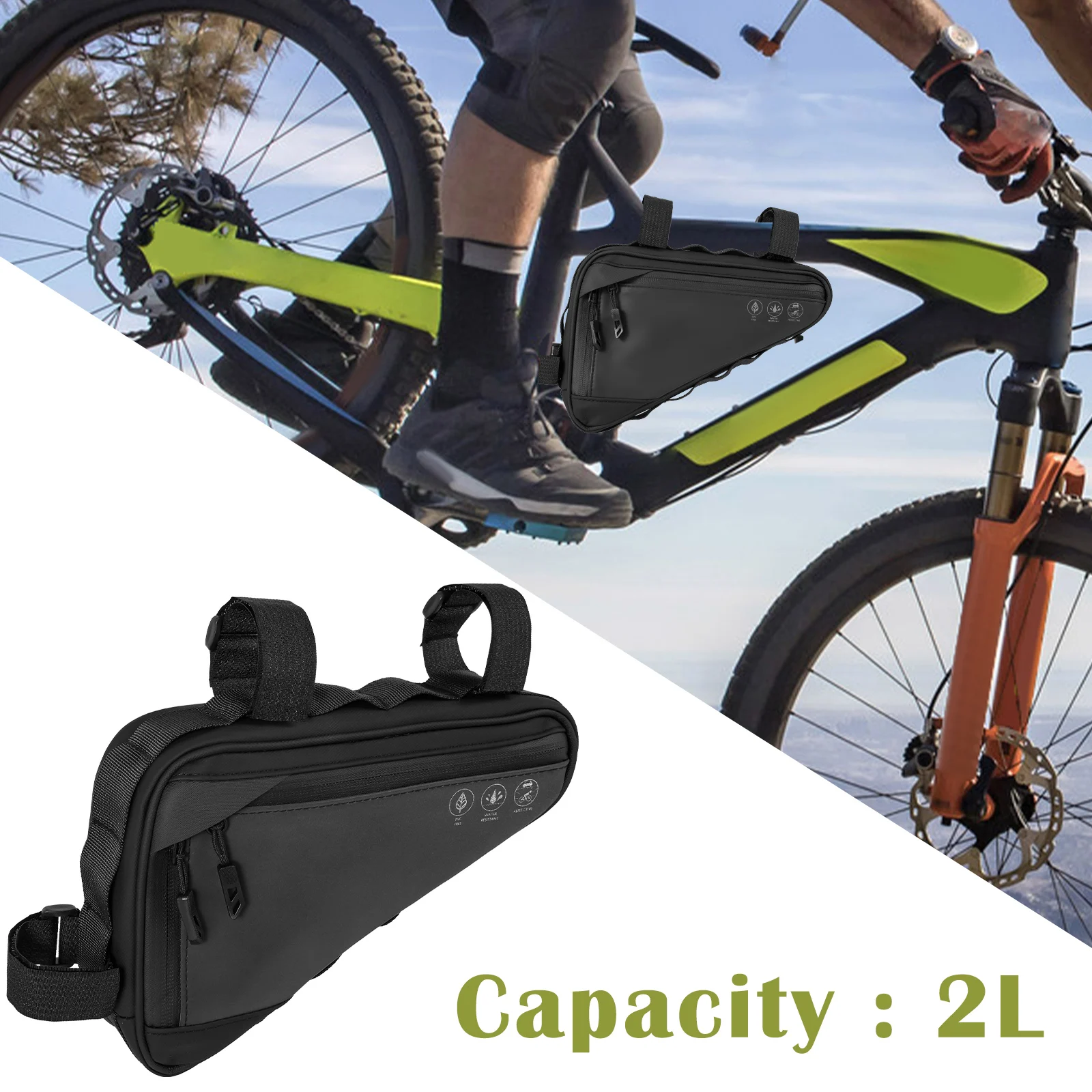 Треугольная сумка для велосипеда, водонепроницаемая, портативная, большой емкости, непромокаемые, велосипедные аксессуары, светоотражающие сумки для трубок на передней раме шоссейного велосипеда 
Треугольная сумка для велосипеда, водонепроницаемая, портативная, большой емкости, непромокаемые, велосипедные аксессуары, светоотражающие сумки для трубок на передней раме шоссейного велосипеда