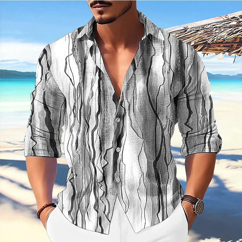 2024 men's colorful striped 3D party shirt made of high-quality material, gold thread lapel, blue purple green red outdoor stree
2024 men's colorful striped 3D party shirt made of high-quality material, gold thread lapel, blue purple green red outdoor stree