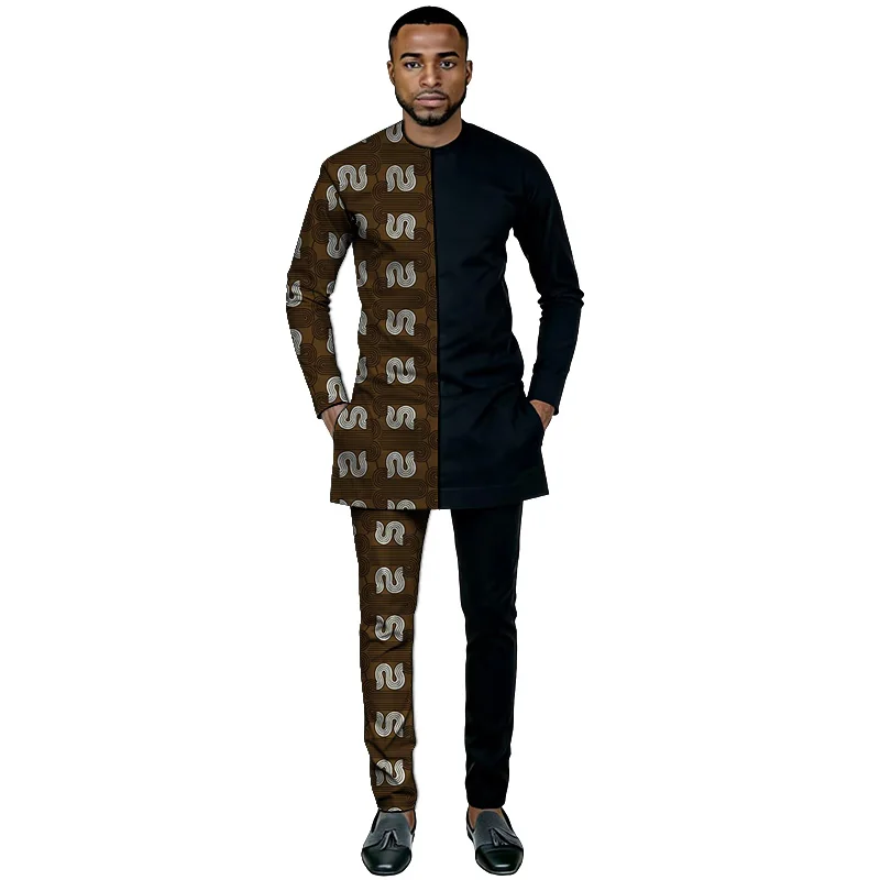 African Couture Black/Wax Symmetrical Design Men’s Set Original Print Shirt + Elastic Waist Pants Outlandish Attire Tailored
African Couture Black/Wax Symmetrical Design Men’s Set Original Print Shirt + Elastic Waist Pants Outlandish Attire Tailored