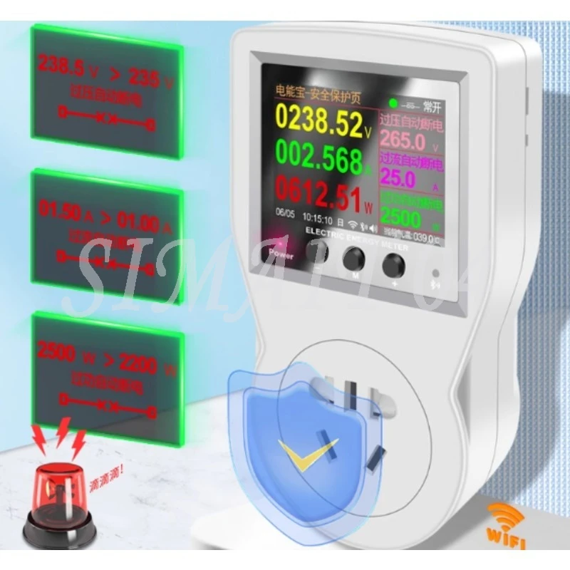 Smart Plug with Voltmeter & Ammeter – Multifunctional: Electricity Bill Monitor & Power Consumption Analyzer
Smart Plug with Voltmeter & Ammeter – Multifunctional: Electricity Bill Monitor & Power Consumption Analyzer