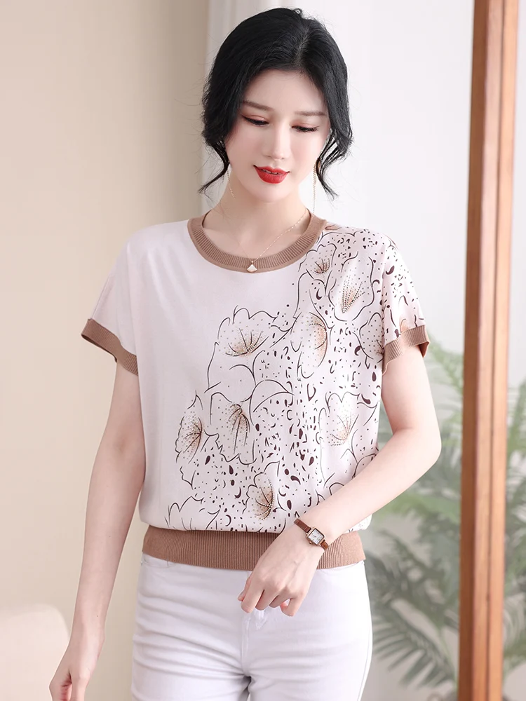 Print Short Sleeve T Shirt Women 2024 Summer Clothes For Women Pullovers Tees Top Women's T-shirt
Print Short Sleeve T Shirt Women 2024 Summer Clothes For Women Pullovers Tees Top Women's T-shirt
