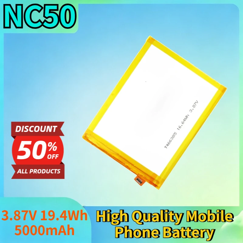 New NC50 3.87V 19.4Wh 5000mAh Lithium-ion Rechargeable Battery for Motorola G32/G41 XT2167-2 High Quality Mobile Phone Battery
New NC50 3.87V 19.4Wh 5000mAh Lithium-ion Rechargeable Battery for Motorola G32/G41 XT2167-2 High Quality Mobile Phone Battery