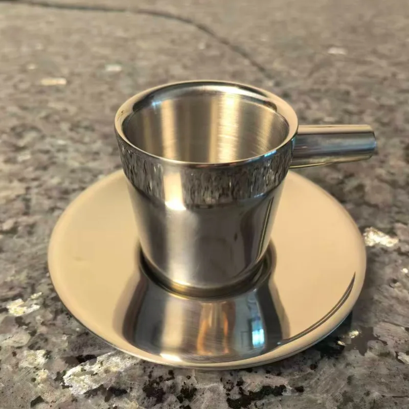 2 Pack Stainless Steel Coffee Cups Set,80ML Coffee Mugs with Saucer,Double Walled Espresso Cups Mugs Idea for Coffee &Tea Lovers
2 Pack Stainless Steel Coffee Cups Set,80ML Coffee Mugs with Saucer,Double Walled Espresso Cups Mugs Idea for Coffee &Tea Lovers