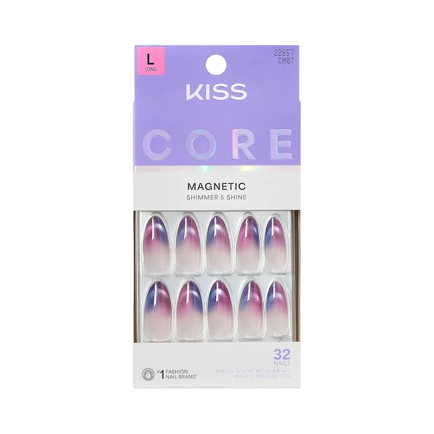 Twinkling Stars Press On Nails, Purple Almond Long, 32 Pcs with Glue & Tools
Twinkling Stars Press On Nails, Purple Almond Long, 32 Pcs with Glue & Tools