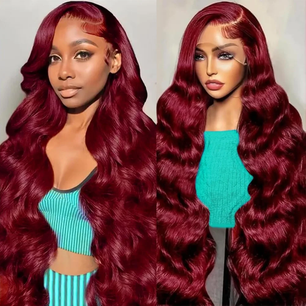 30 36 Inch Body Wave 99J Burgundy Lace Front Wig Human Hair 13x4 13x6 HD Transparent Lace Frontal Brazilian Wigs Pre Plucked
30 36 Inch Body Wave 99J Burgundy Lace Front Wig Human Hair 13x4 13x6 HD Transparent Lace Frontal Brazilian Wigs Pre Plucked