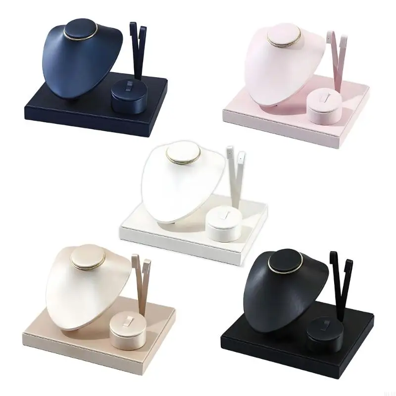 91AF Elegant PU Leather Jewelry Display Stand For Necklaces Rings And Bracelets With Sturdy Base
91AF Elegant PU Leather Jewelry Display Stand For Necklaces Rings And Bracelets With Sturdy Base
