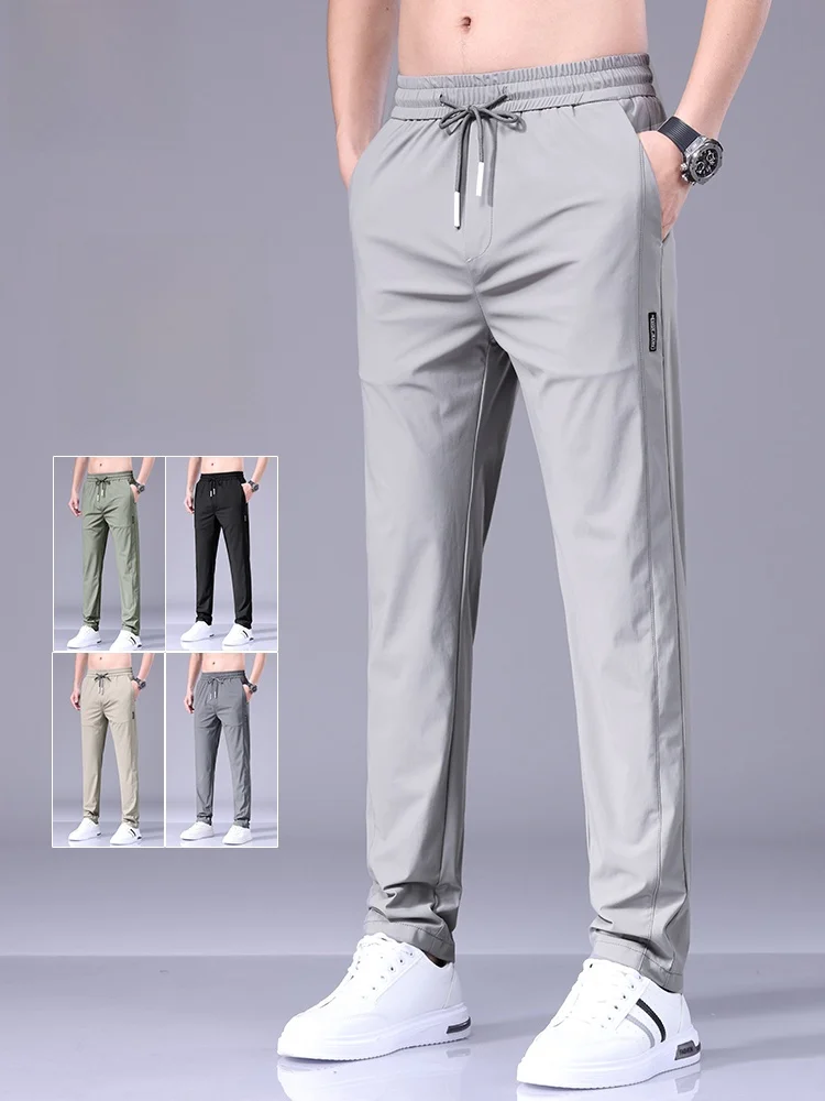 ay Casual Pants Men's Summer Thin Dstring Loose Straight Ice Silk Qui Dry Sports Pants Faionable Urban Sle
ay Casual Pants Men's Summer Thin Dstring Loose Straight Ice Silk Qui Dry Sports Pants Faionable Urban Sle
