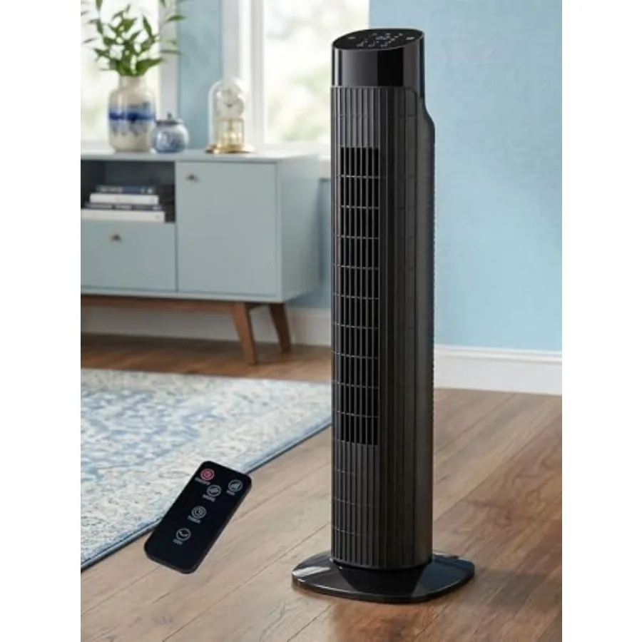 31 Inch Tower Fan for Bedroom 120° Oscillating Quiet Standing Bladeless Fan With Remote 7.5H Timer 3 Speeds 3 Modes for Room Do
31 Inch Tower Fan for Bedroom 120° Oscillating Quiet Standing Bladeless Fan With Remote 7.5H Timer 3 Speeds 3 Modes for Room Do