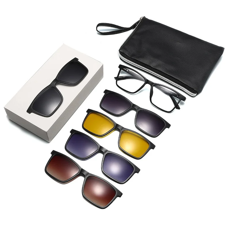 Magnet Eyeglasses Full Rim Optical Frame With Sunglasses Clip Rectangular Shaped Glasses Super Light Multi Functional Use
Magnet Eyeglasses Full Rim Optical Frame With Sunglasses Clip Rectangular Shaped Glasses Super Light Multi Functional Use