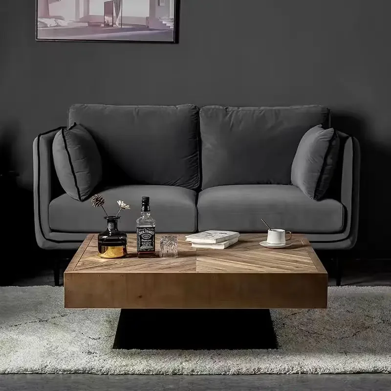American industrial style solid wood square coffee table living room home retro creative homestay small tea table simple low tab
American industrial style solid wood square coffee table living room home retro creative homestay small tea table simple low tab