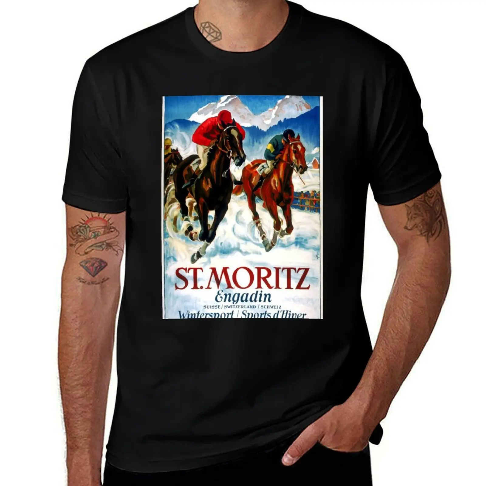 retro st moritz vintage reclame T-Shirt Basic Crew Neck Short Sleeve Top
retro st moritz vintage reclame T-Shirt Basic Crew Neck Short Sleeve Top
