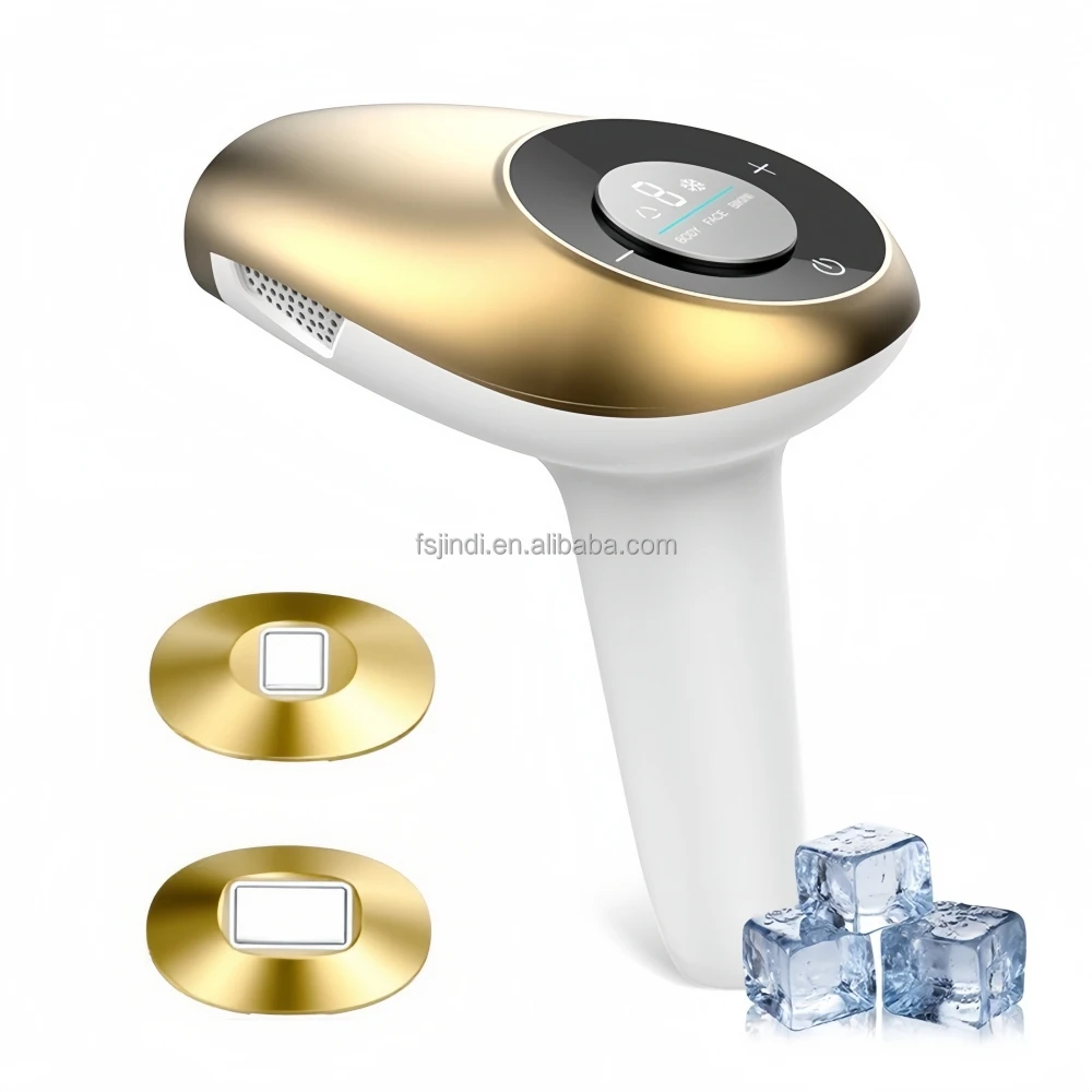Customizable Colors Gold Fast Flash Cooling Laser Hair Removal IPL Machine Nearly Painless Laser Hair Epilator with Two Heads
Customizable Colors Gold Fast Flash Cooling Laser Hair Removal IPL Machine Nearly Painless Laser Hair Epilator with Two Heads