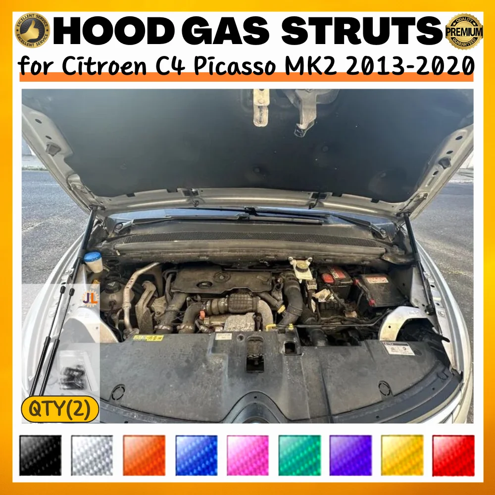 Qty(2) Hood Struts for Citroen C4 Picasso MK2 2013-2020 Front Bonnet Modify Gas Springs Shock Absorbers Lift Supports Dampers
Qty(2) Hood Struts for Citroen C4 Picasso MK2 2013-2020 Front Bonnet Modify Gas Springs Shock Absorbers Lift Supports Dampers