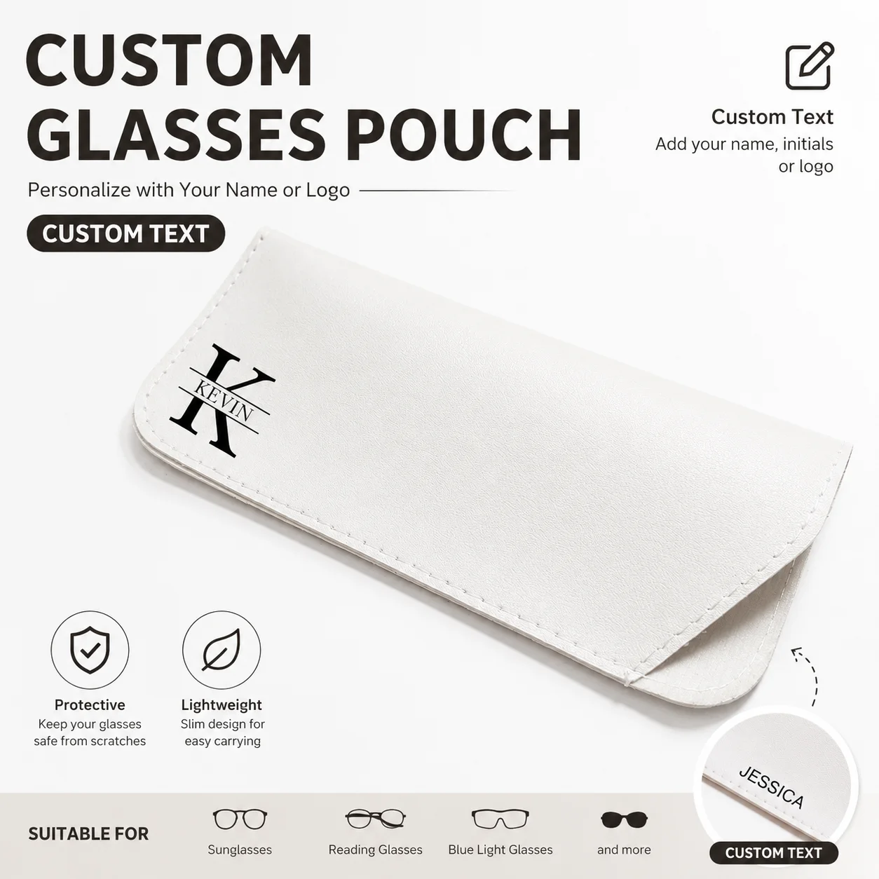 Luxury Elegant Custom Sunglasses Case Personalized Print Premium Leather Chic Slim Eyewear Protector For Vacation Souvenir Gift
Luxury Elegant Custom Sunglasses Case Personalized Print Premium Leather Chic Slim Eyewear Protector For Vacation Souvenir Gift