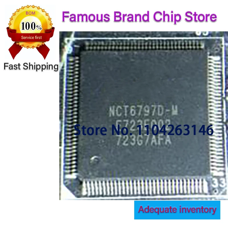 10PCS 100% New NCT6797D-M NCT6797D M QFP-128 Chipset 
10PCS 100% New NCT6797D-M NCT6797D M QFP-128 Chipset
