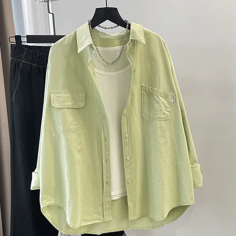 Spring Autumn Women's Fashionable Thin Cotton Shirt Casual Style Long Sleeve Stand Collar Pure Color Leisure Comfortable Oute...
Spring Autumn Women's Fashionable Thin Cotton Shirt Casual Style Long Sleeve Stand Collar Pure Color Leisure Comfortable Oute...