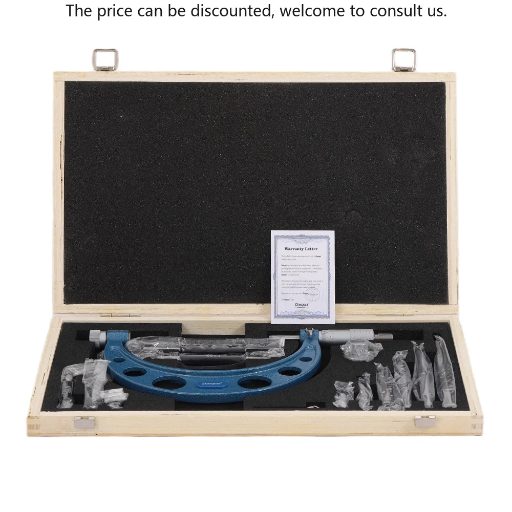 Dasqua 0-150mm Carbide Tipped Measuring Face Outside Diameter Micrometer With Interchangeable Anvils
Dasqua 0-150mm Carbide Tipped Measuring Face Outside Diameter Micrometer With Interchangeable Anvils