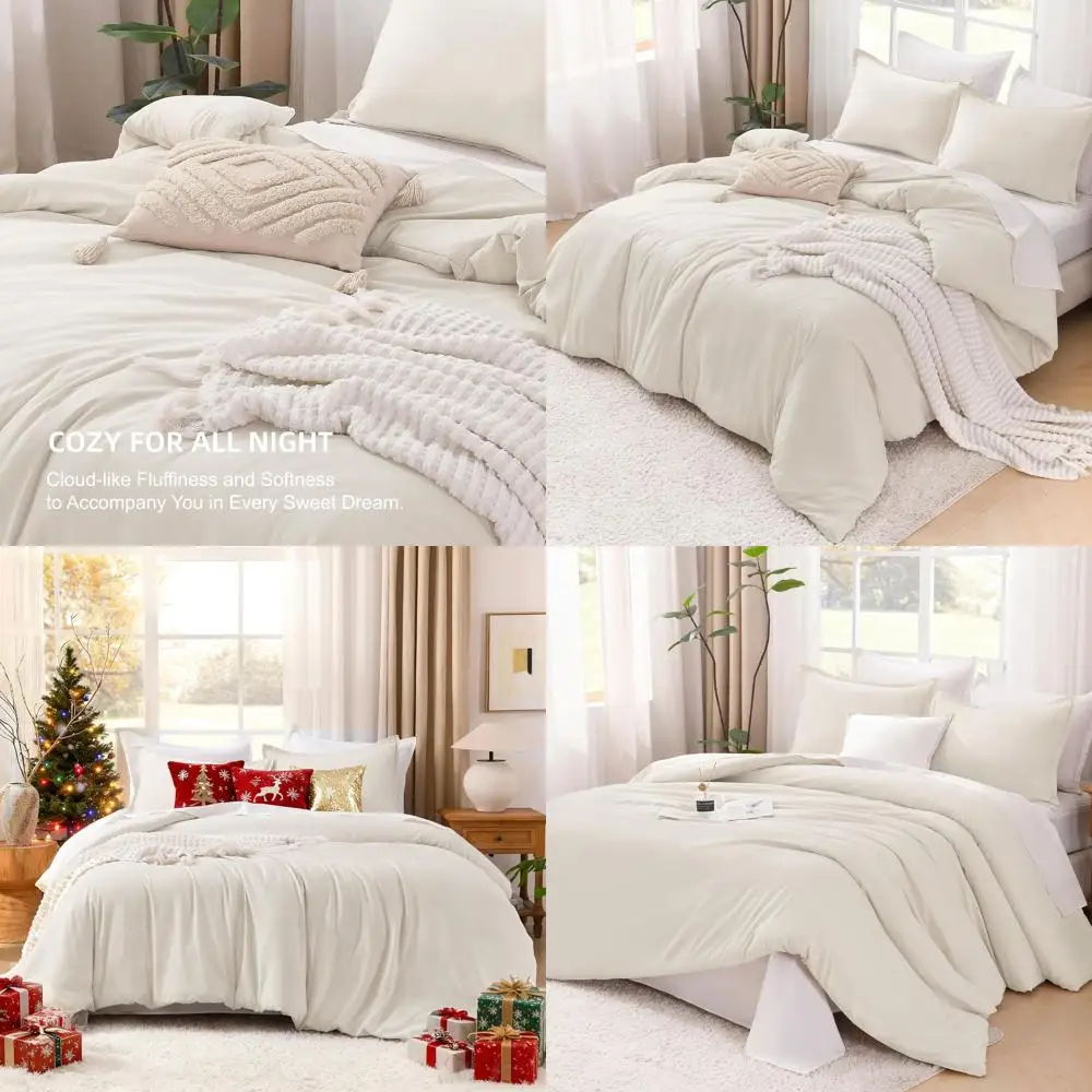 120x120 Beige Oversized King Comforter Set, 3-Piece Lightweight All-Season Bedding with 1 Comforter and 2 Pillowcases
120x120 Beige Oversized King Comforter Set, 3-Piece Lightweight All-Season Bedding with 1 Comforter and 2 Pillowcases