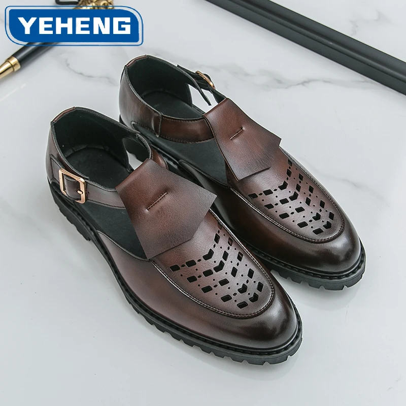 Summer Men's Breathable Fashionable Brand Design Trendy Sandals Large Size Casual Hollow out Comfortable Slip-On Leather Shoes
Summer Men's Breathable Fashionable Brand Design Trendy Sandals Large Size Casual Hollow out Comfortable Slip-On Leather Shoes