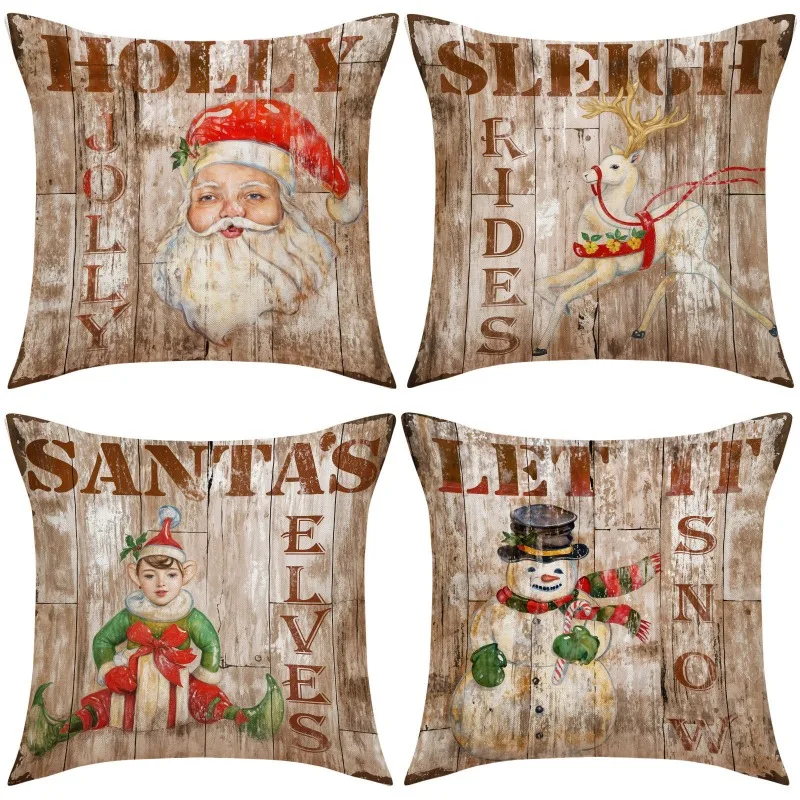 Christmas Pillow Covers 45x45cm Set Of 4,Party Ornaments Decorations,Xmas Indoor Home Cushions for Bed Sofa Couch
Christmas Pillow Covers 45x45cm Set Of 4,Party Ornaments Decorations,Xmas Indoor Home Cushions for Bed Sofa Couch