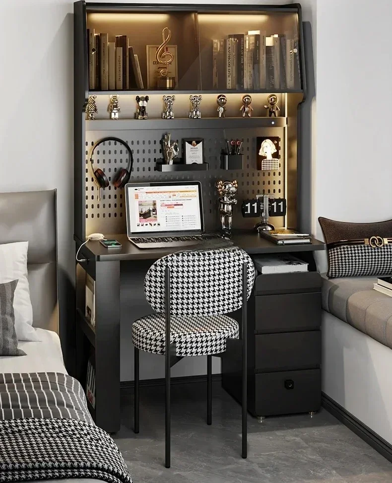 A Desk bookshelf integrated table modern simple small apartment bedroom workbench desk
A Desk bookshelf integrated table modern simple small apartment bedroom workbench desk