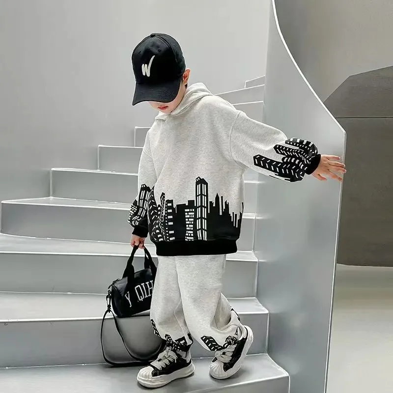 children's sportswear set Boys autumn outfit set Spring and Autumn new Korean large children's hoodie pants 2-piece set
children's sportswear set Boys autumn outfit set Spring and Autumn new Korean large children's hoodie pants 2-piece set