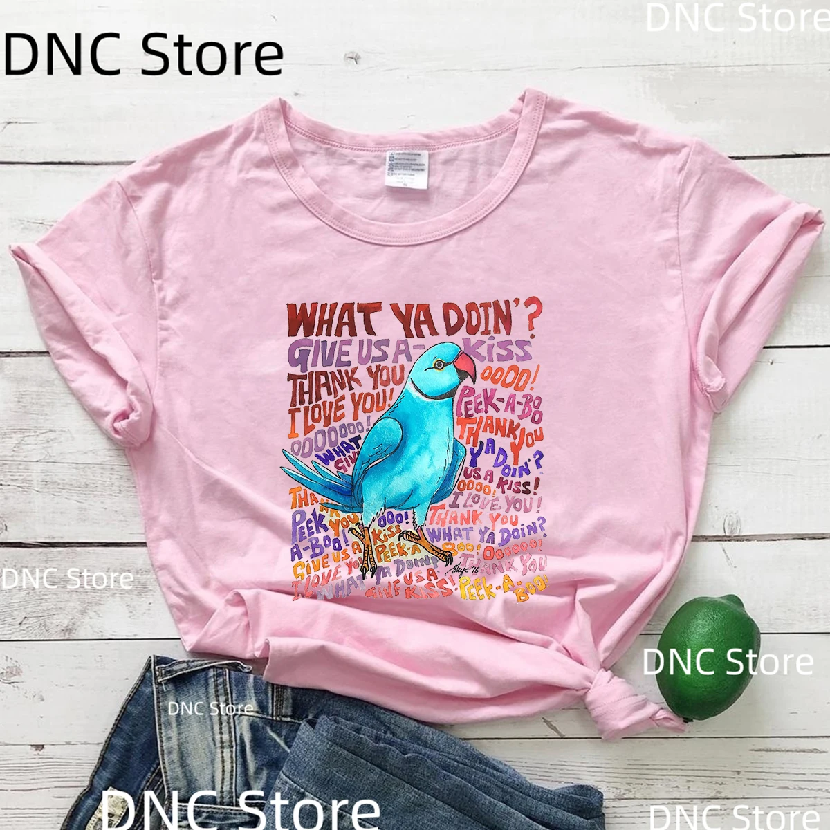 Cute Buji Love Long tailed Parrot Kiss Essential T-shirt Funny Buji Bird Printed T-shirt Women's Fashion Harajuku Bird Tshirts
Cute Buji Love Long tailed Parrot Kiss Essential T-shirt Funny Buji Bird Printed T-shirt Women's Fashion Harajuku Bird Tshirts