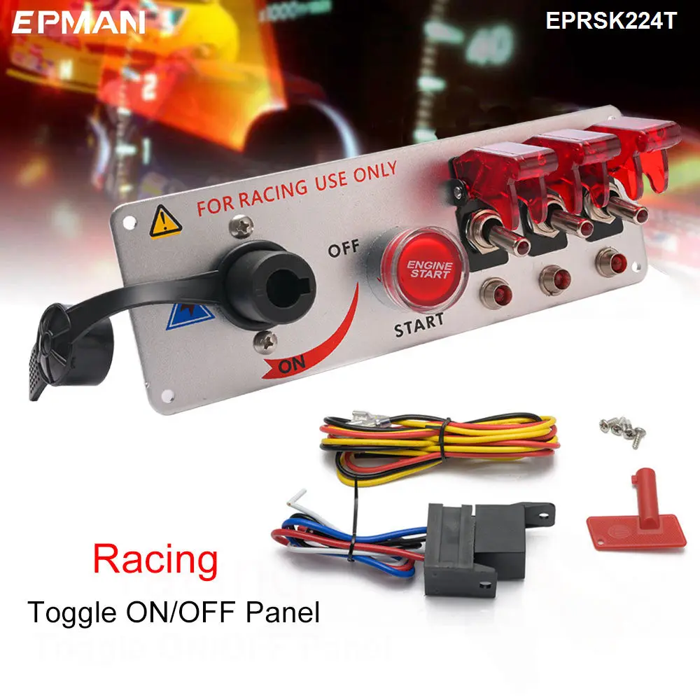 EPMAN 12V Auto LED Racing Car Ignition Engine Start On/Off Push Toggle Switch Panel EPRSK224T
EPMAN 12V Auto LED Racing Car Ignition Engine Start On/Off Push Toggle Switch Panel EPRSK224T