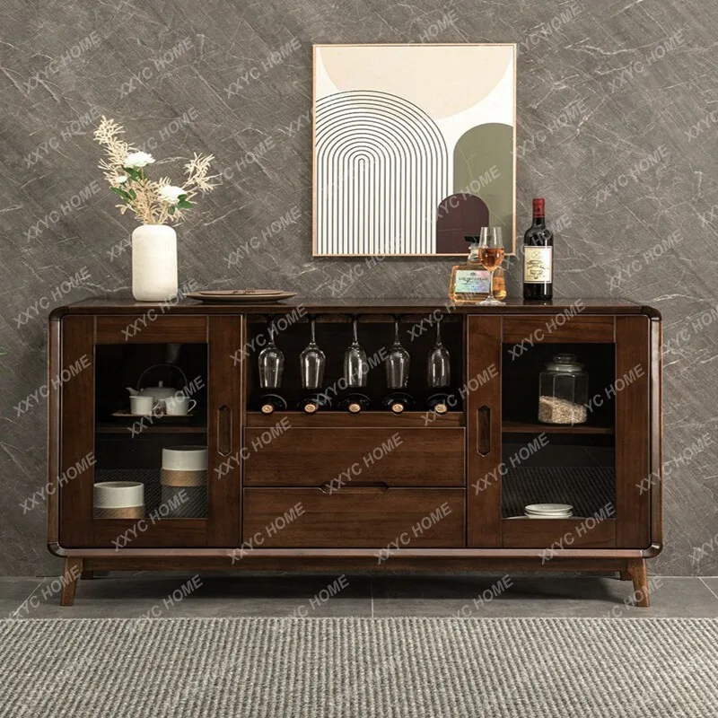 Solid wood sideboard simple black walnut multifunctional storage cabinet double-door tea cabinet
Solid wood sideboard simple black walnut multifunctional storage cabinet double-door tea cabinet