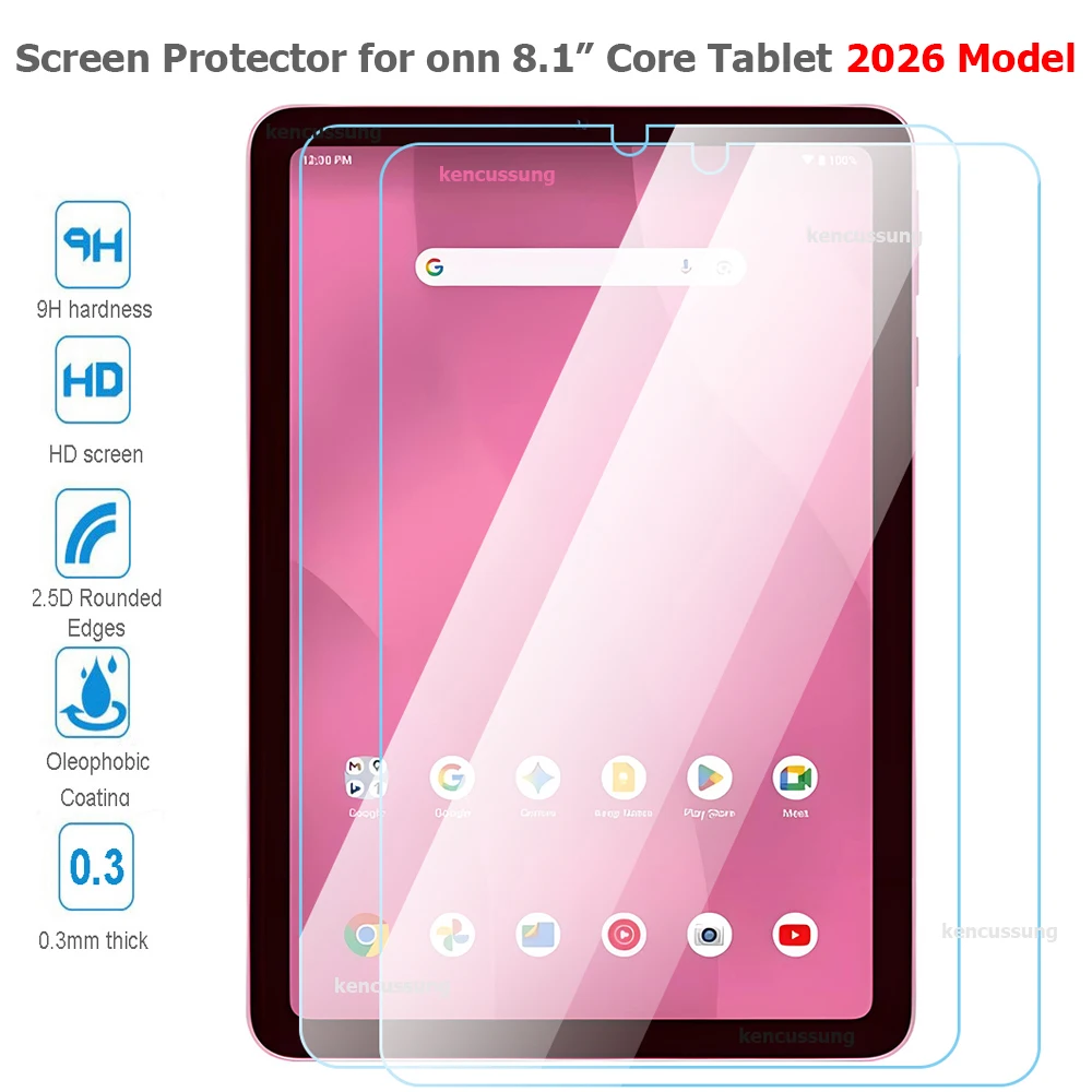 2PCs Screen Protectors for onn 8.1'' Core Tablet 2026 Model onn 8.1Inch 0.3MM 2.5D HD Tempered Glass Scratchproof Film
2PCs Screen Protectors for onn 8.1'' Core Tablet 2026 Model onn 8.1Inch 0.3MM 2.5D HD Tempered Glass Scratchproof Film