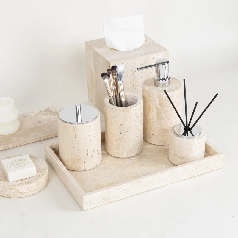 Wabi-sabi Marble Bathroom Set, Warm Tone Home Decor for Hotel, Villa & Showroom
Wabi-sabi Marble Bathroom Set, Warm Tone Home Decor for Hotel, Villa & Showroom