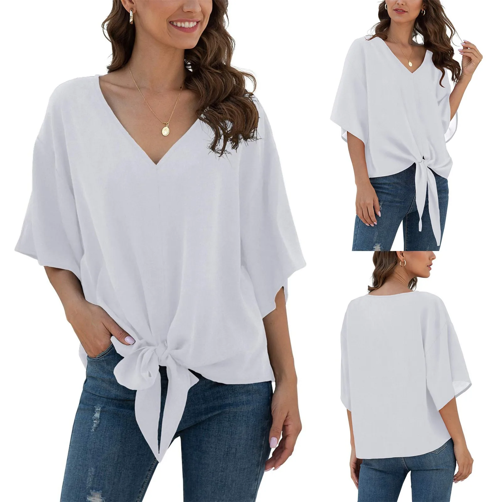 Women's Solid Strap Casual Loose V Neck Short Sleeve T Shirt Tall Women's Shirts Women's Athletic Tops Small Long Sleeve Shirt
Women's Solid Strap Casual Loose V Neck Short Sleeve T Shirt Tall Women's Shirts Women's Athletic Tops Small Long Sleeve Shirt