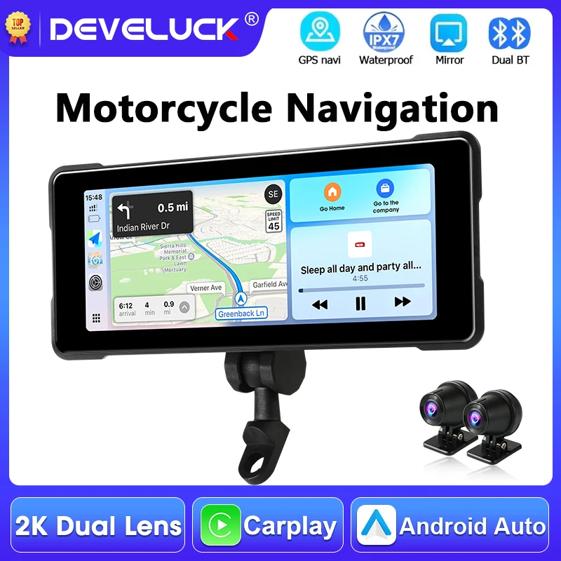 Portable 6.86 inch Motorcycle GPS Navigation Wireless Carplay/Android Auto Dual Bluetooth Moto DVR Monitor IPX7 Waterproof
Portable 6.86 inch Motorcycle GPS Navigation Wireless Carplay/Android Auto Dual Bluetooth Moto DVR Monitor IPX7 Waterproof