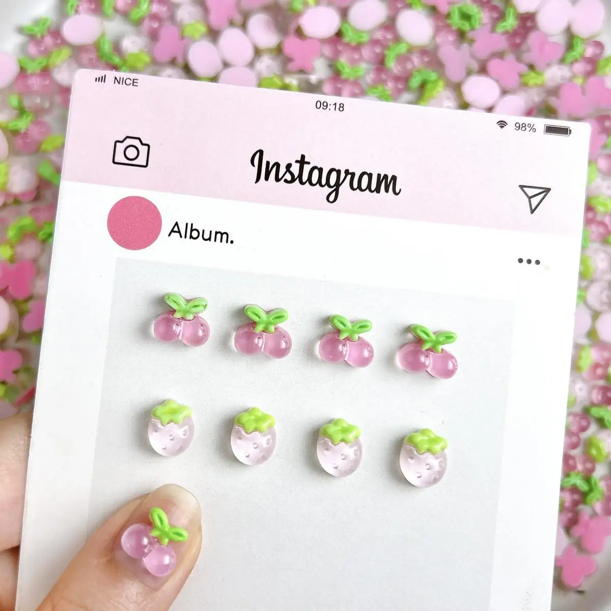 2 Style Mixed 3D Resin Sweet Translucent Pink Cherry Nail Charms Cute Pink Strawberry Nail Art Decoration DIY Crafts Accessories
2 Style Mixed 3D Resin Sweet Translucent Pink Cherry Nail Charms Cute Pink Strawberry Nail Art Decoration DIY Crafts Accessories