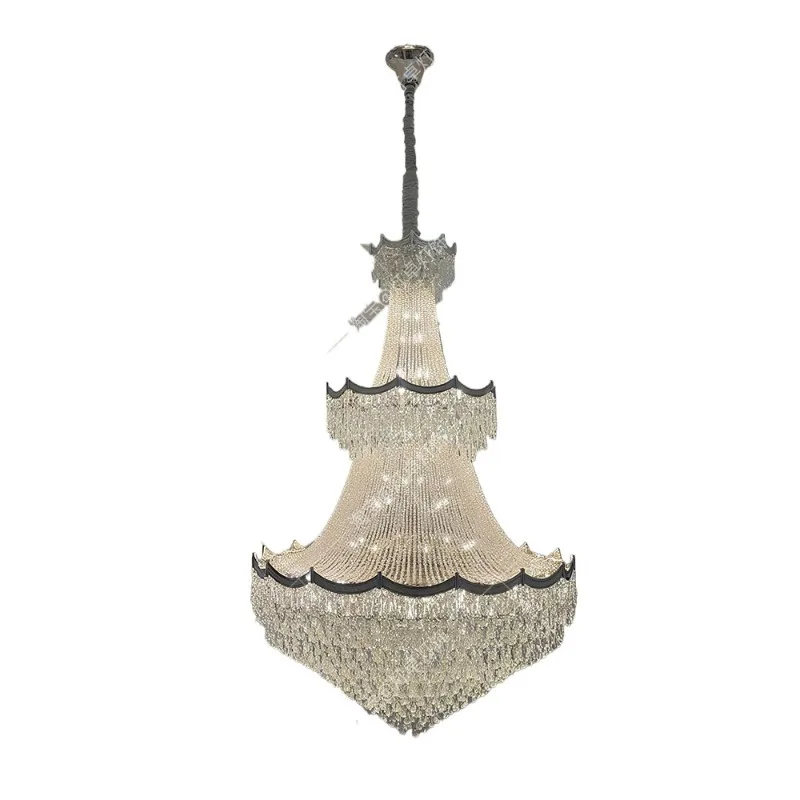 Light luxury villa empty and high crystal chandelier, high-end atmospheric duplex building rotating staircase chandelier
Light luxury villa empty and high crystal chandelier, high-end atmospheric duplex building rotating staircase chandelier