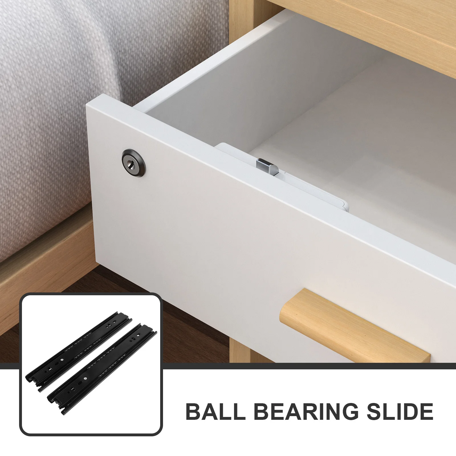 2Pcs Stainless Steel Ball Bearing Drawer Slides 10 Inch Full Extension Damping Buffer Slide Rails for Dresser Cabinet Drawer
2Pcs Stainless Steel Ball Bearing Drawer Slides 10 Inch Full Extension Damping Buffer Slide Rails for Dresser Cabinet Drawer