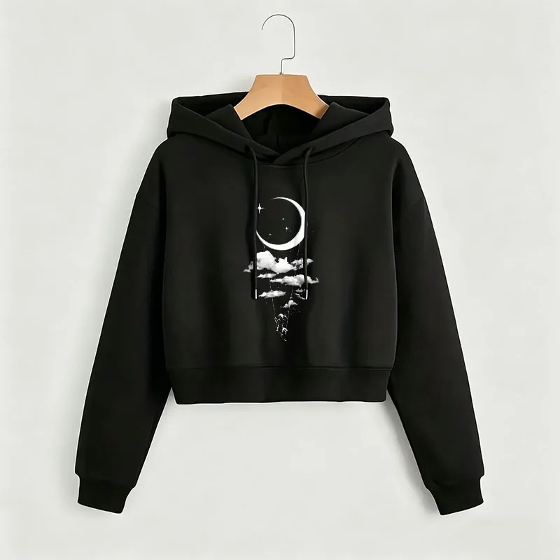 Fashion Moon Harajuku Print Autumn Winter Cropped Sweatshirt Crop Top Hoodie Y2k Sweatshirts Gothic Casual Style Clothes
Fashion Moon Harajuku Print Autumn Winter Cropped Sweatshirt Crop Top Hoodie Y2k Sweatshirts Gothic Casual Style Clothes