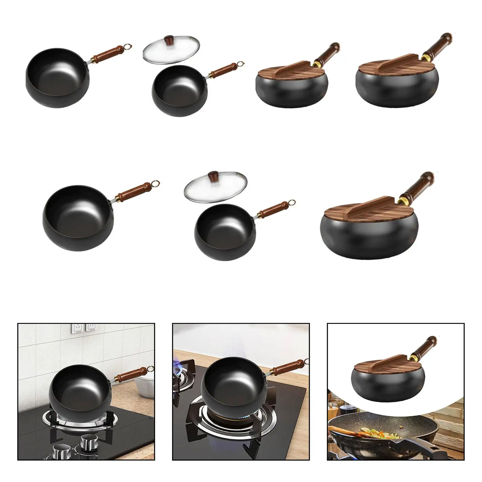 Wok Pan Stir Fry Pan Induction Cooker Gas Cookware No Coating Flat Bottom
Wok Pan Stir Fry Pan Induction Cooker Gas Cookware No Coating Flat Bottom