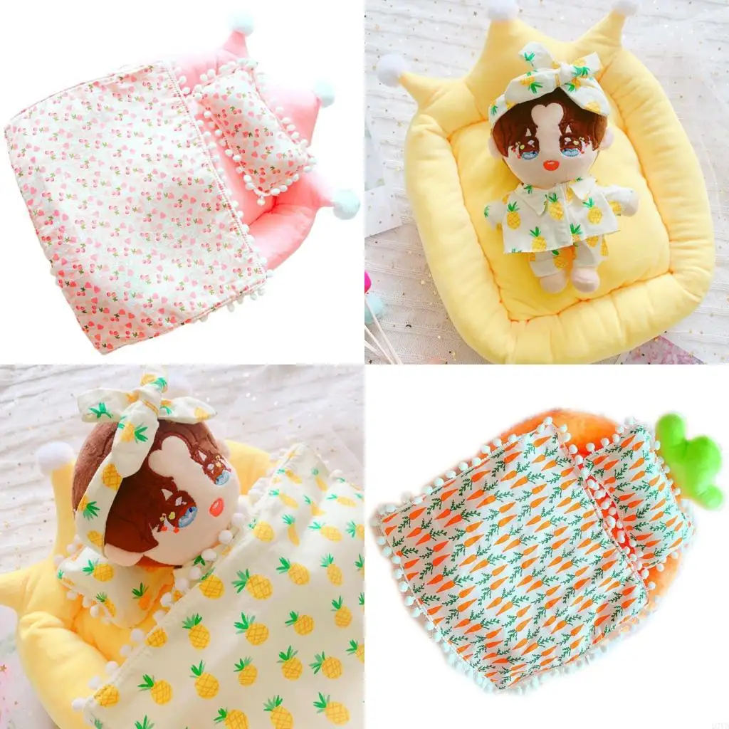 D7YD 20cm Plush Doll Bed Set Child Safe Materials Soft Bedding For Kids And Collectors
D7YD 20cm Plush Doll Bed Set Child Safe Materials Soft Bedding For Kids And Collectors