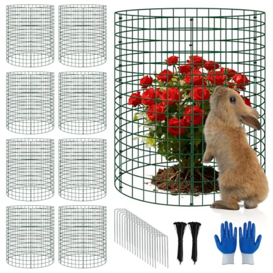 Plant Protectors from Animals, 12''x16'' Metal Plant Cages for Outdoor Plants, Garden Plant Protector with Stakes and Zip Ties,
Plant Protectors from Animals, 12''x16'' Metal Plant Cages for Outdoor Plants, Garden Plant Protector with Stakes and Zip Ties,