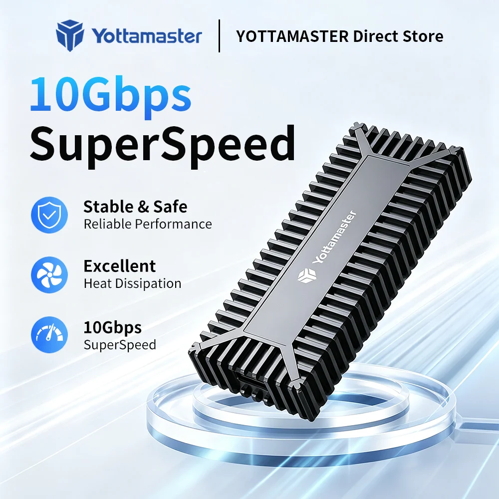 Yottamaster 1TB External Portable SSD TypeC USB3.1 Gen2 10Gbps External NVMe Portable Solid State Drive for Laptop Desktop Phone
Yottamaster 1TB External Portable SSD TypeC USB3.1 Gen2 10Gbps External NVMe Portable Solid State Drive for Laptop Desktop Phone